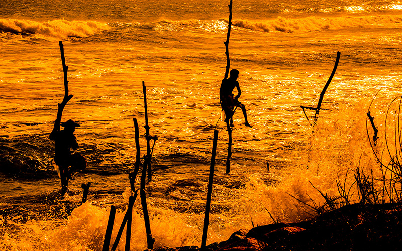 Stilt fishing